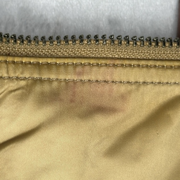 Coach Tote Handbag Hampton Champagne & Red Nylon with Leather Unused - Picture 14 of 16